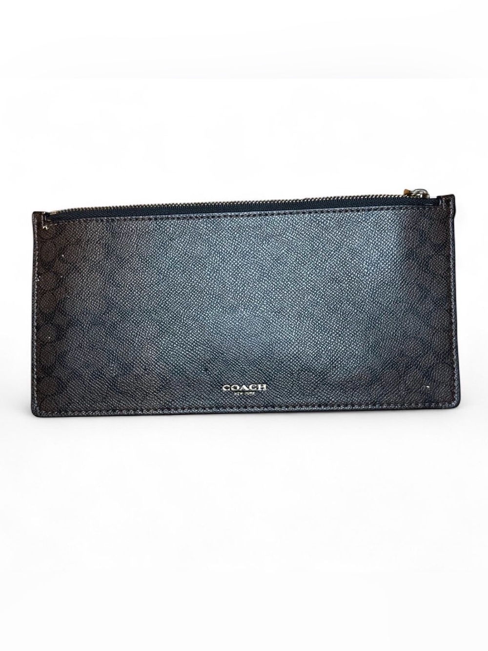 Coach Black/brown Leather card holder